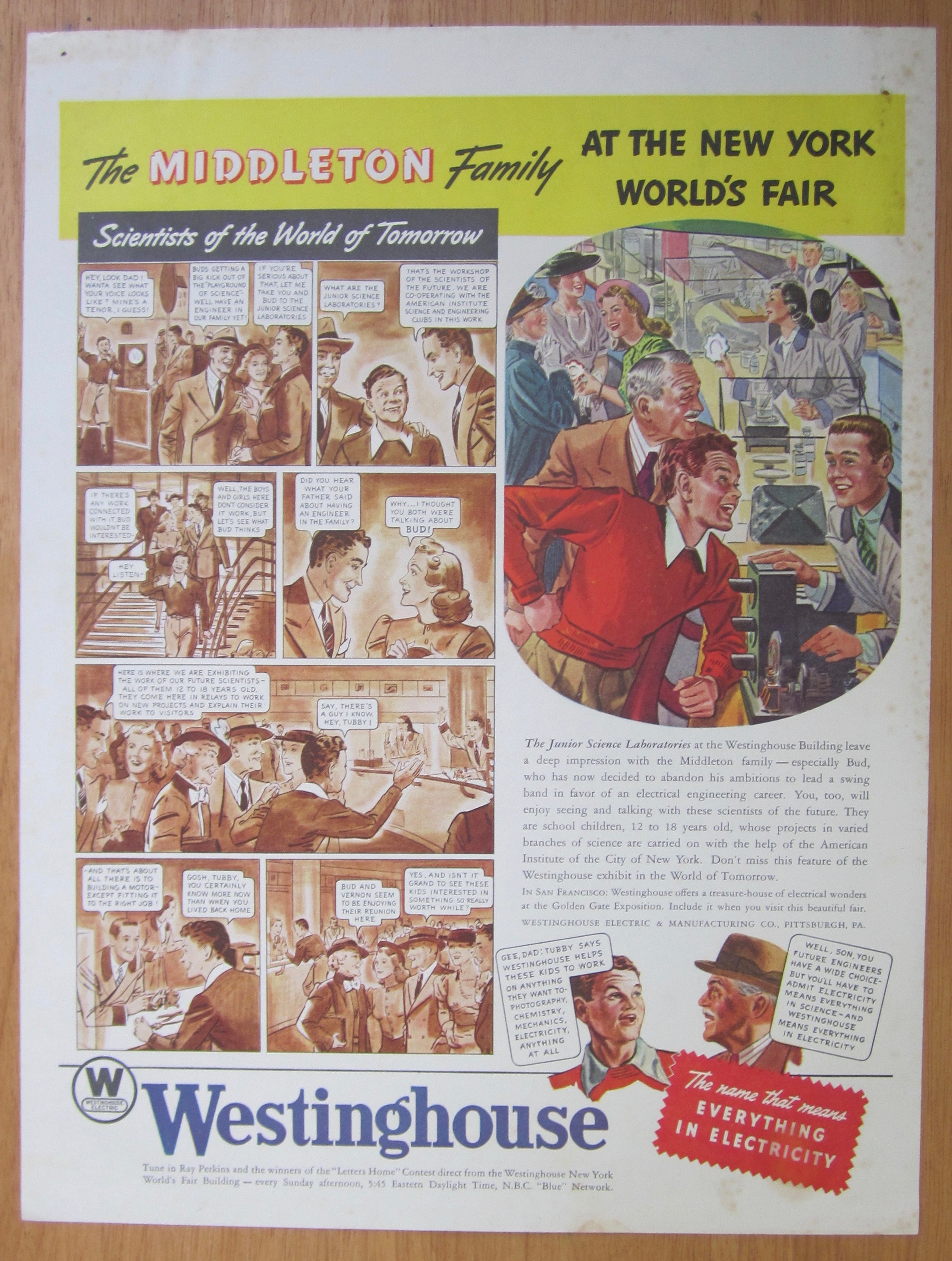 1939 Westinghouse w/ Middleton Family At NY World Fair