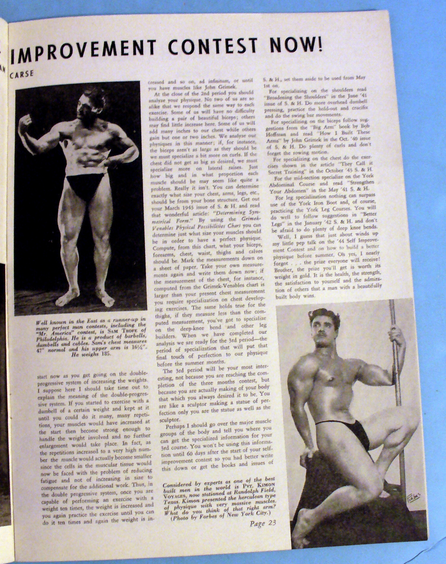 Strength & Health Magazine March 1944 Jules Bacon