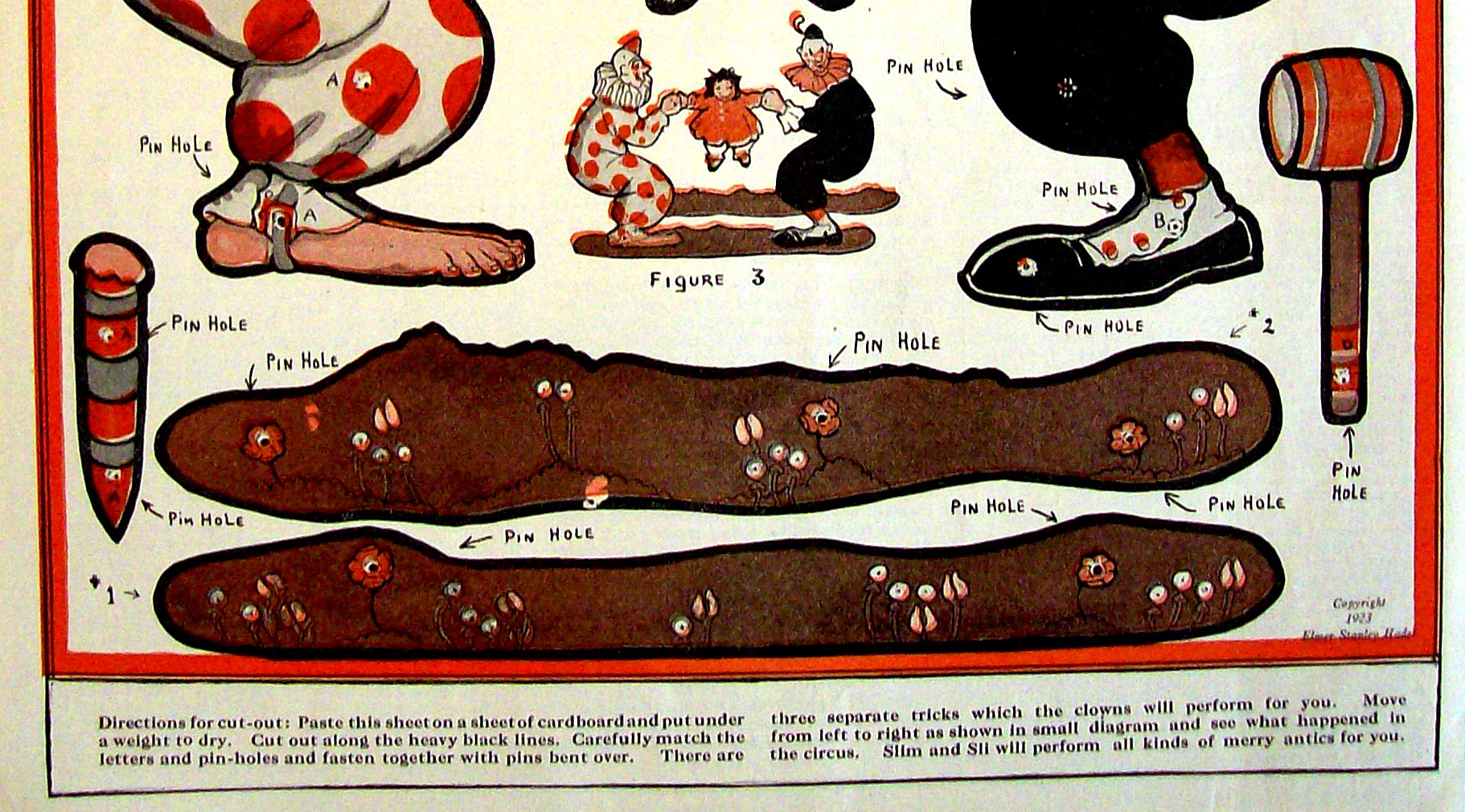 Slim & Sli, The Circus Clown Paper Dolls - January 1924