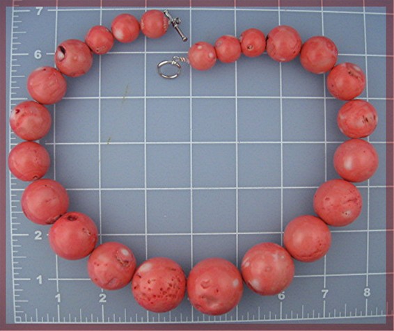 Pink Turquoise Graduated Bead Necklace