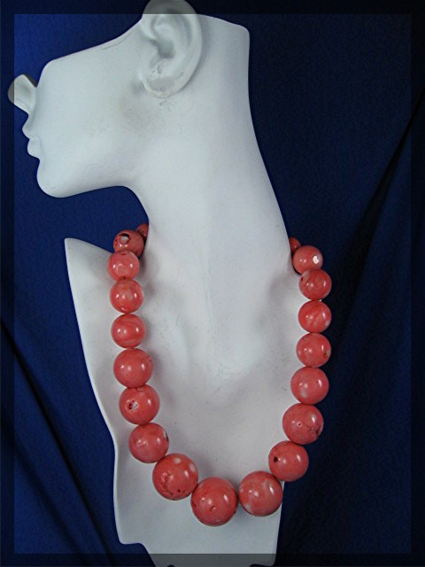 Pink Turquoise Graduated Bead Necklace