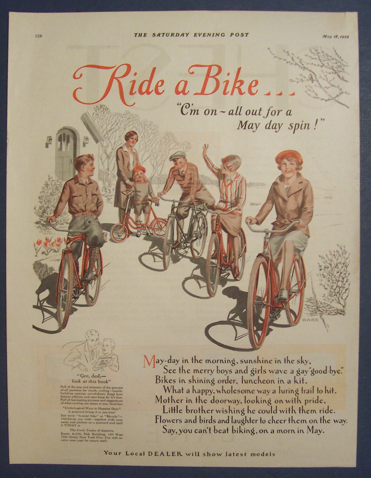 1929 Ride A Bike with a Group of Children & Their Bikes
