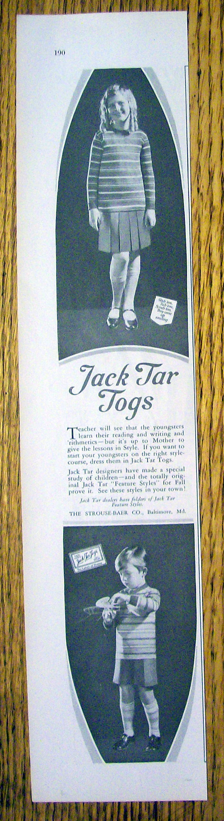 1929 Jack Tar Togs