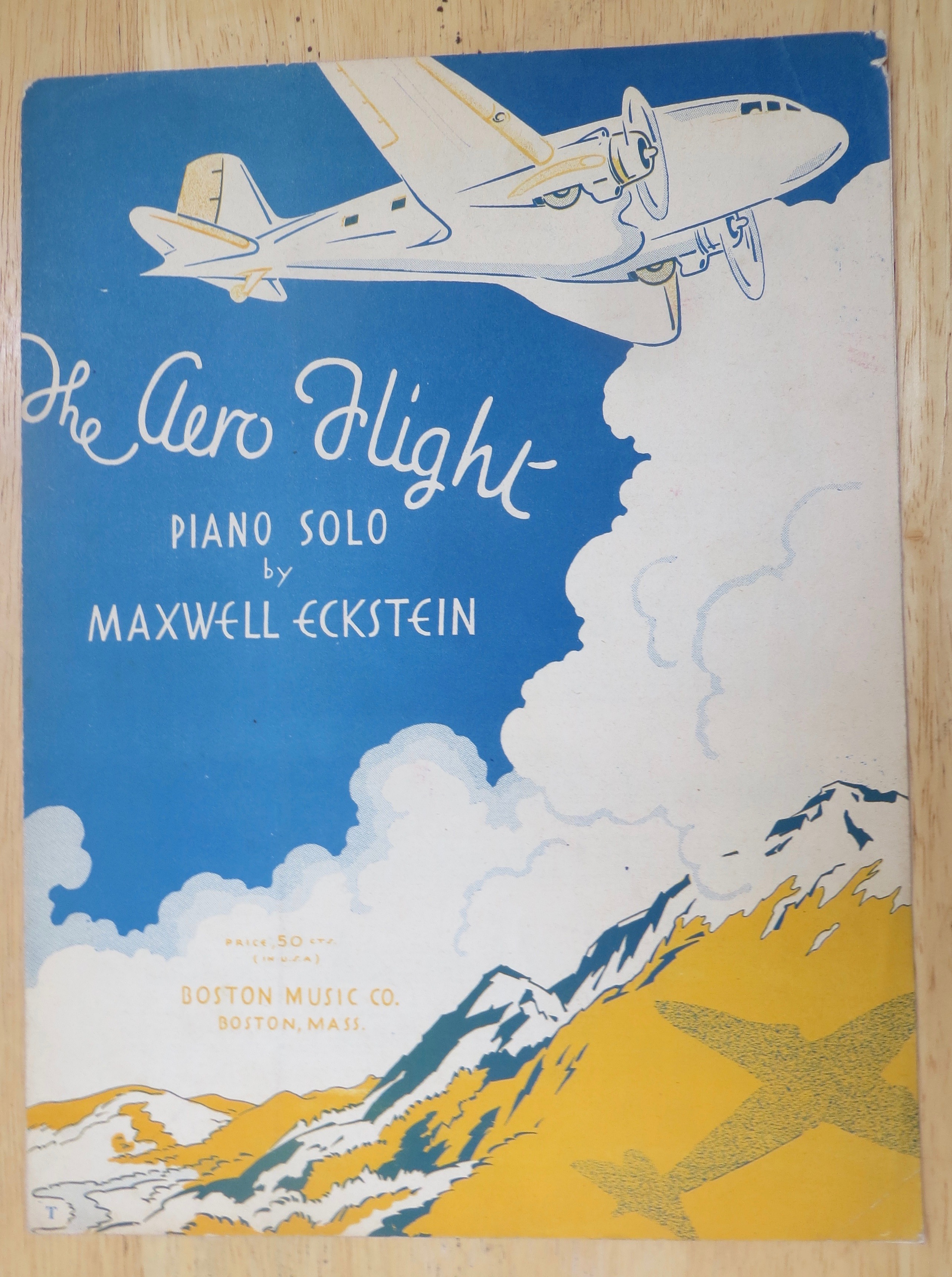 1939 The Aero Flight Sheet Music By Maxwell Eckstein