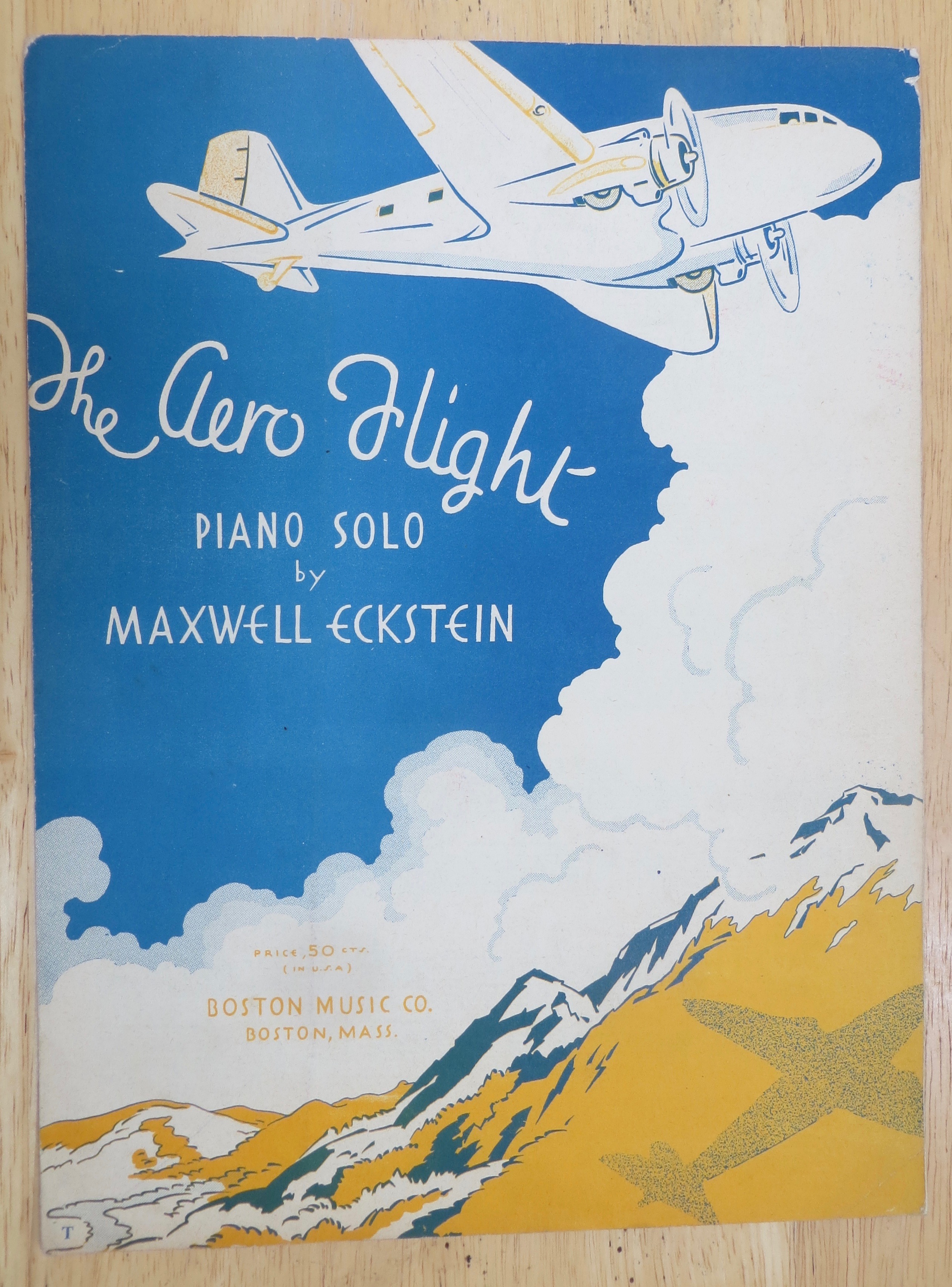 1939 The Aero Flight Sheet Music By Maxwell Eckstein