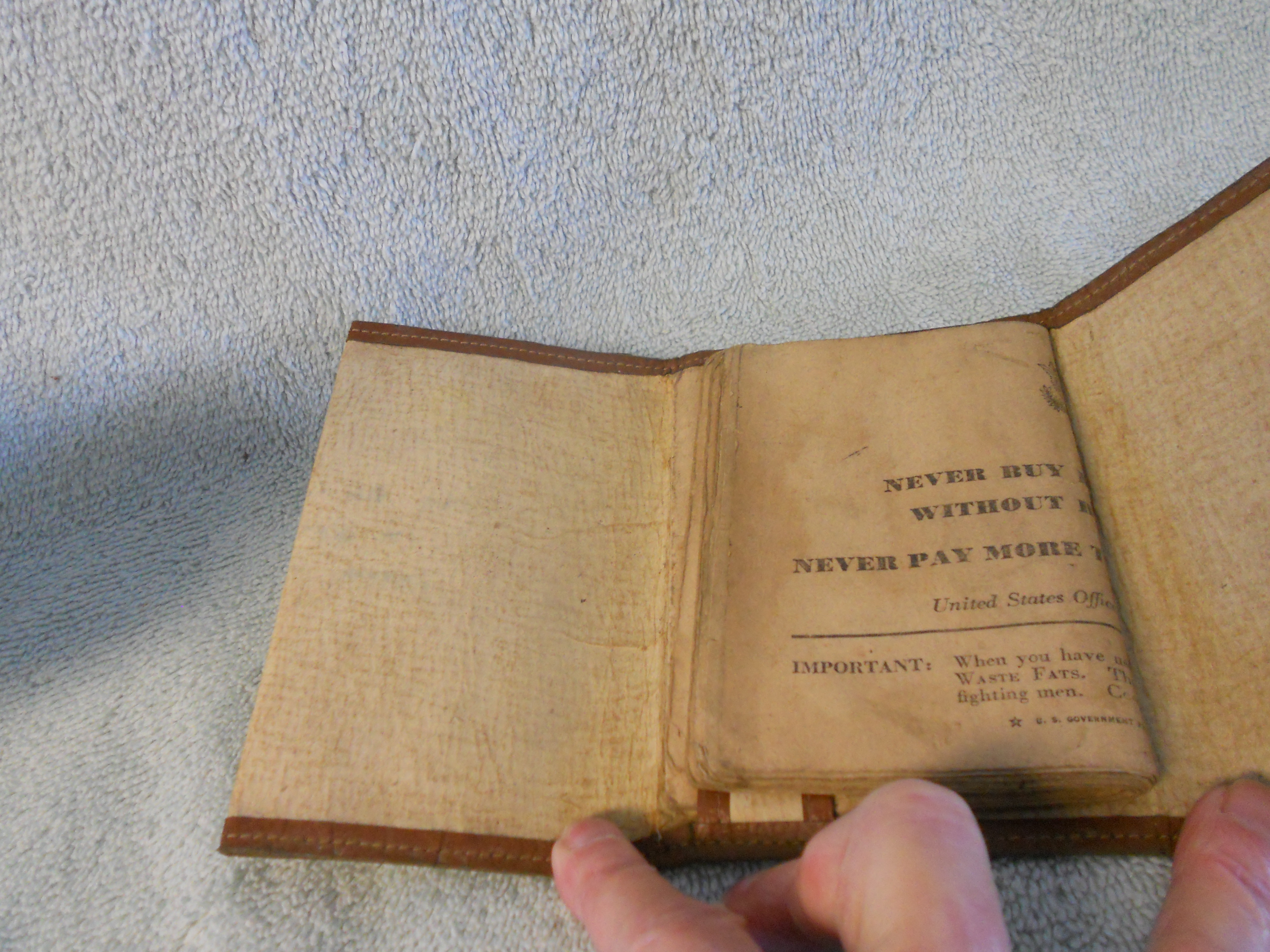 War Rations Book with Stamps with cover