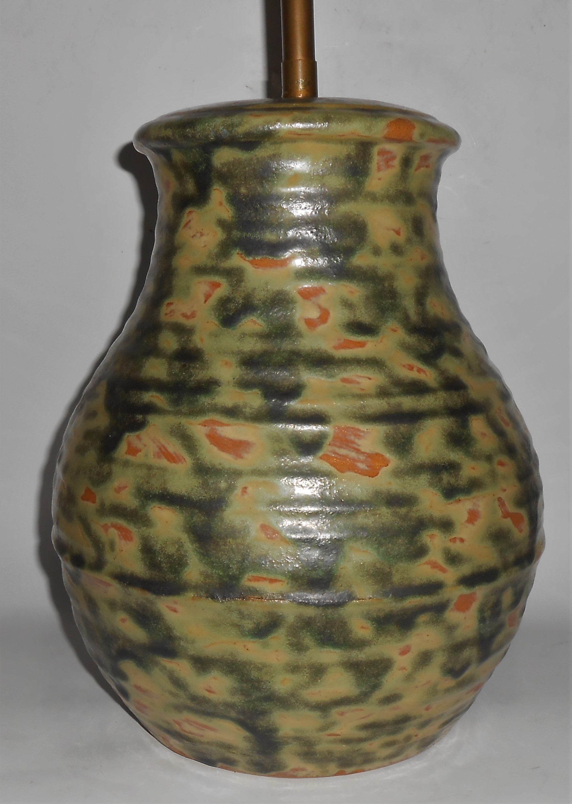 Fulper Art Pottery Wheel Thrown Colonial Large Lamp