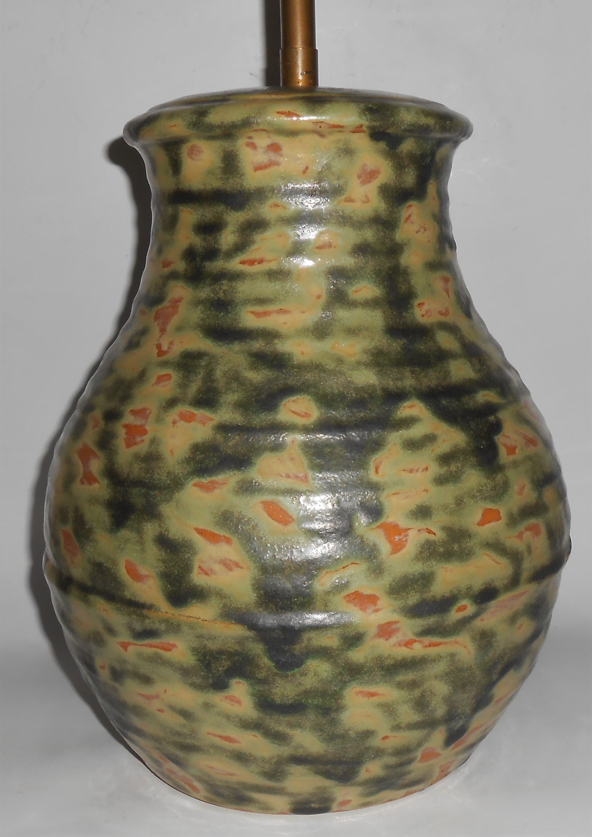 Fulper Art Pottery Wheel Thrown Colonial Large Lamp