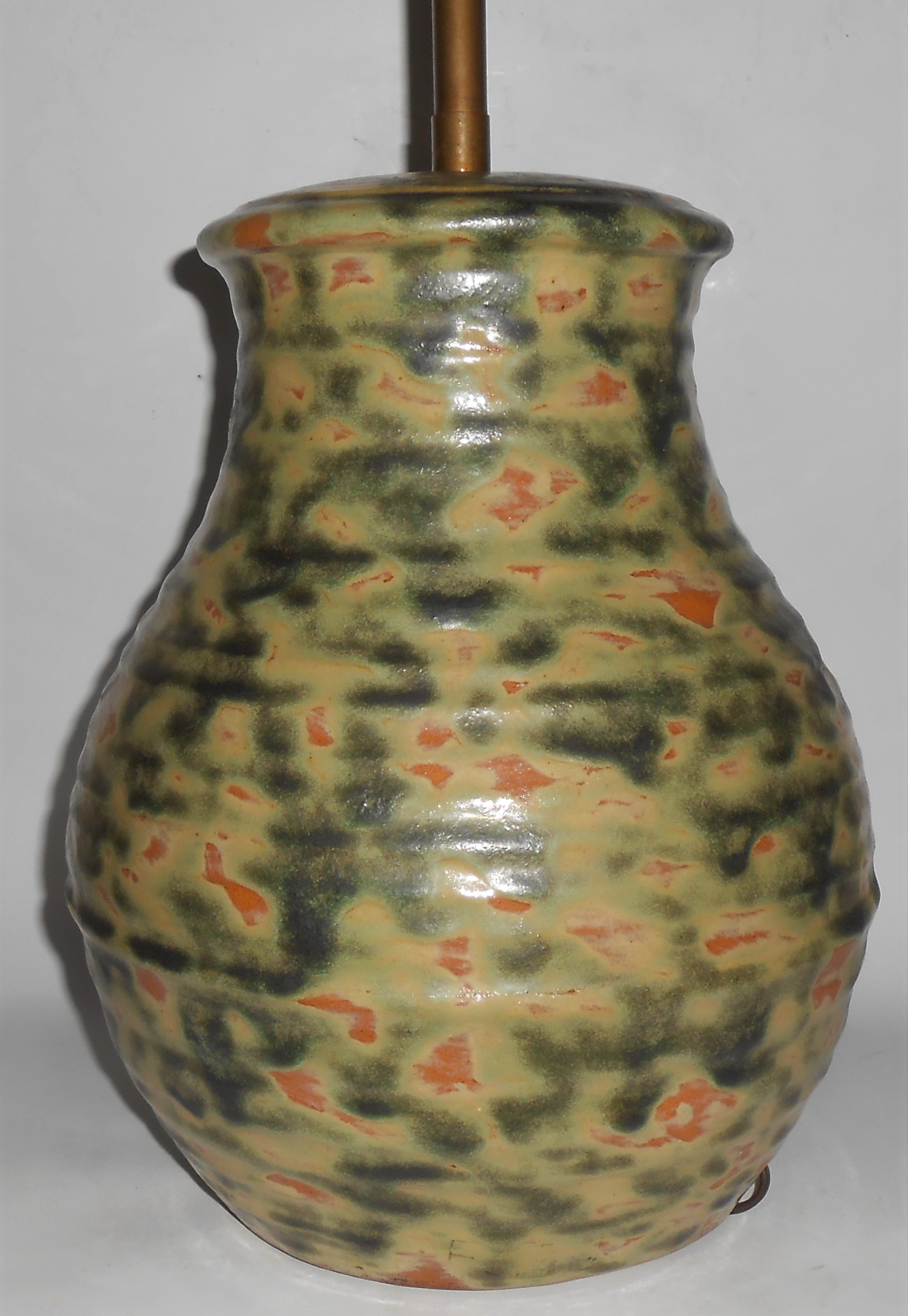 Fulper Art Pottery Wheel Thrown Colonial Large Lamp