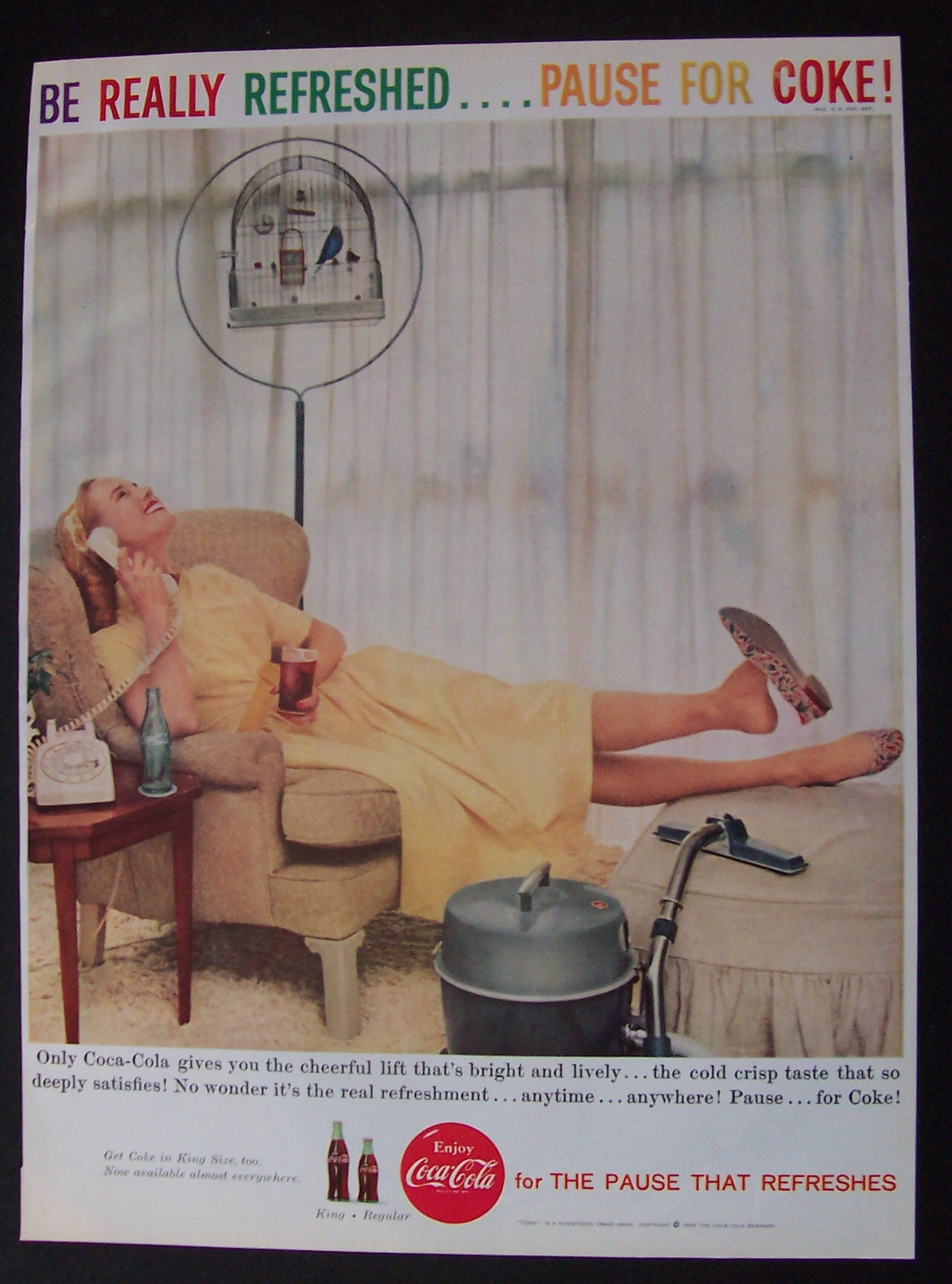 1959 Coca Cola (Coke) w/Girl on a Telephone