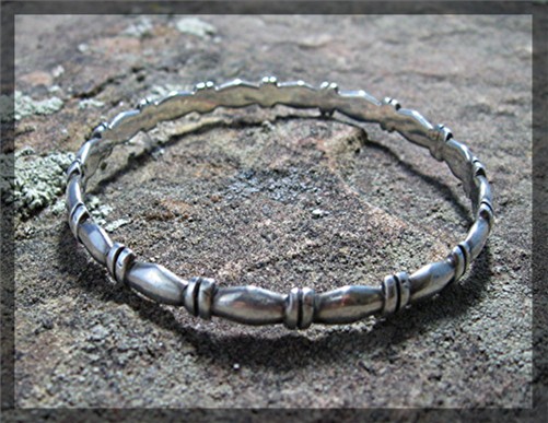 Bracelet Sterling Silver Bangle Taxco Mexico Signed MCE
