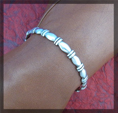 Bracelet Sterling Silver Bangle Taxco Mexico Signed MCE
