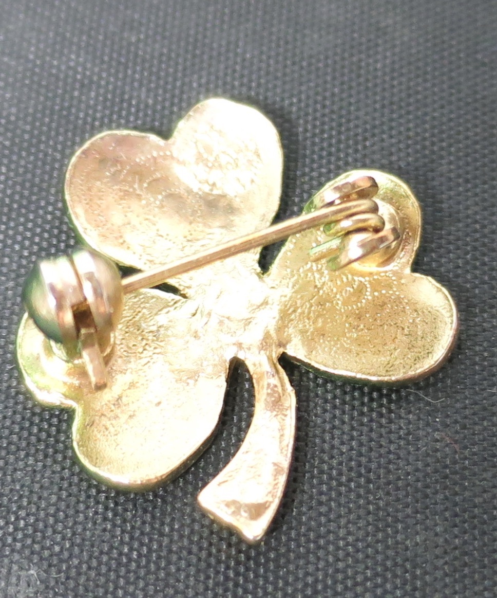 Vintage Shamrock Pin circa 1970s
