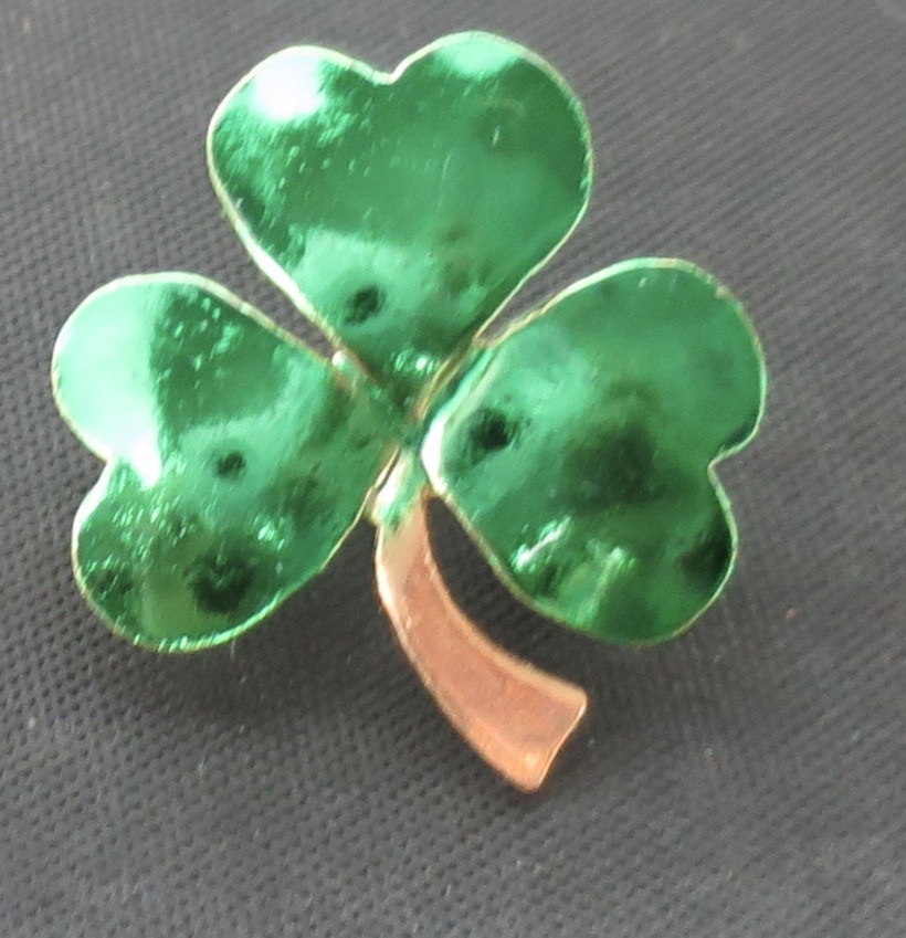 Vintage Shamrock Pin circa 1970s