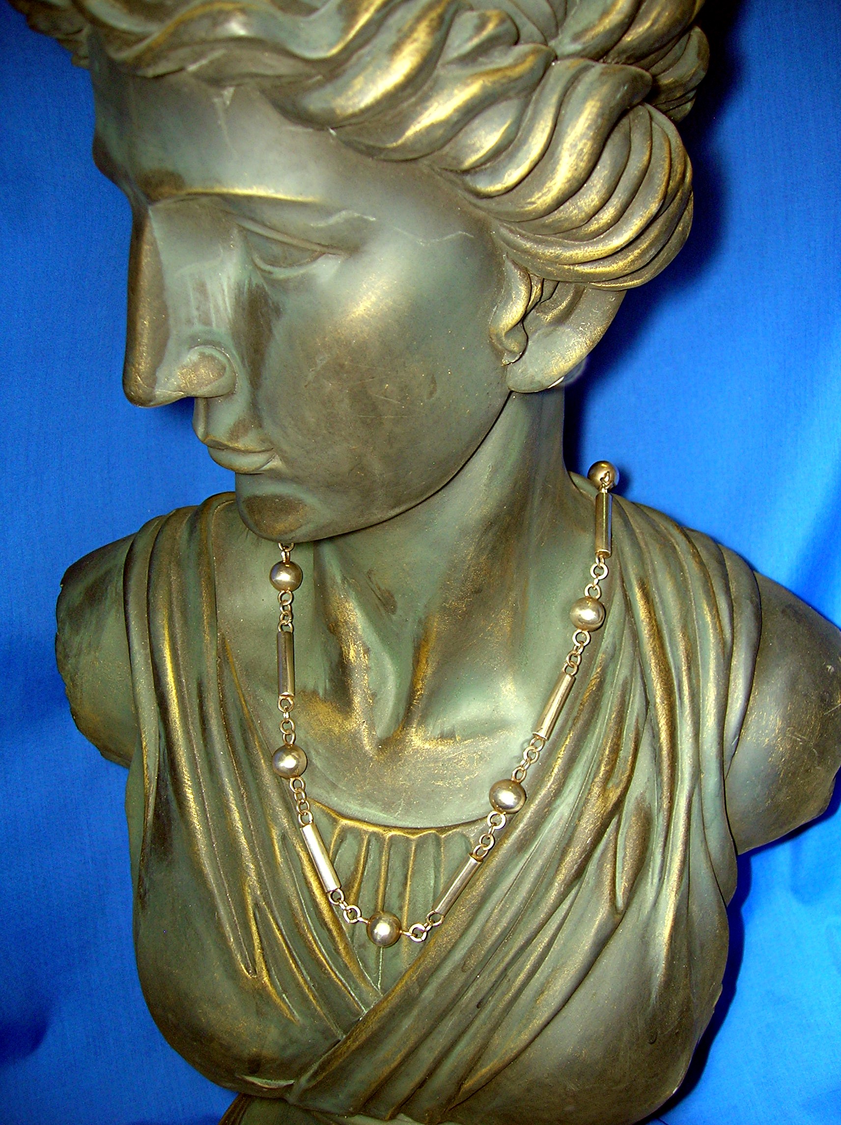 Necklace Mexican Silver Handmade Barrel and Beads