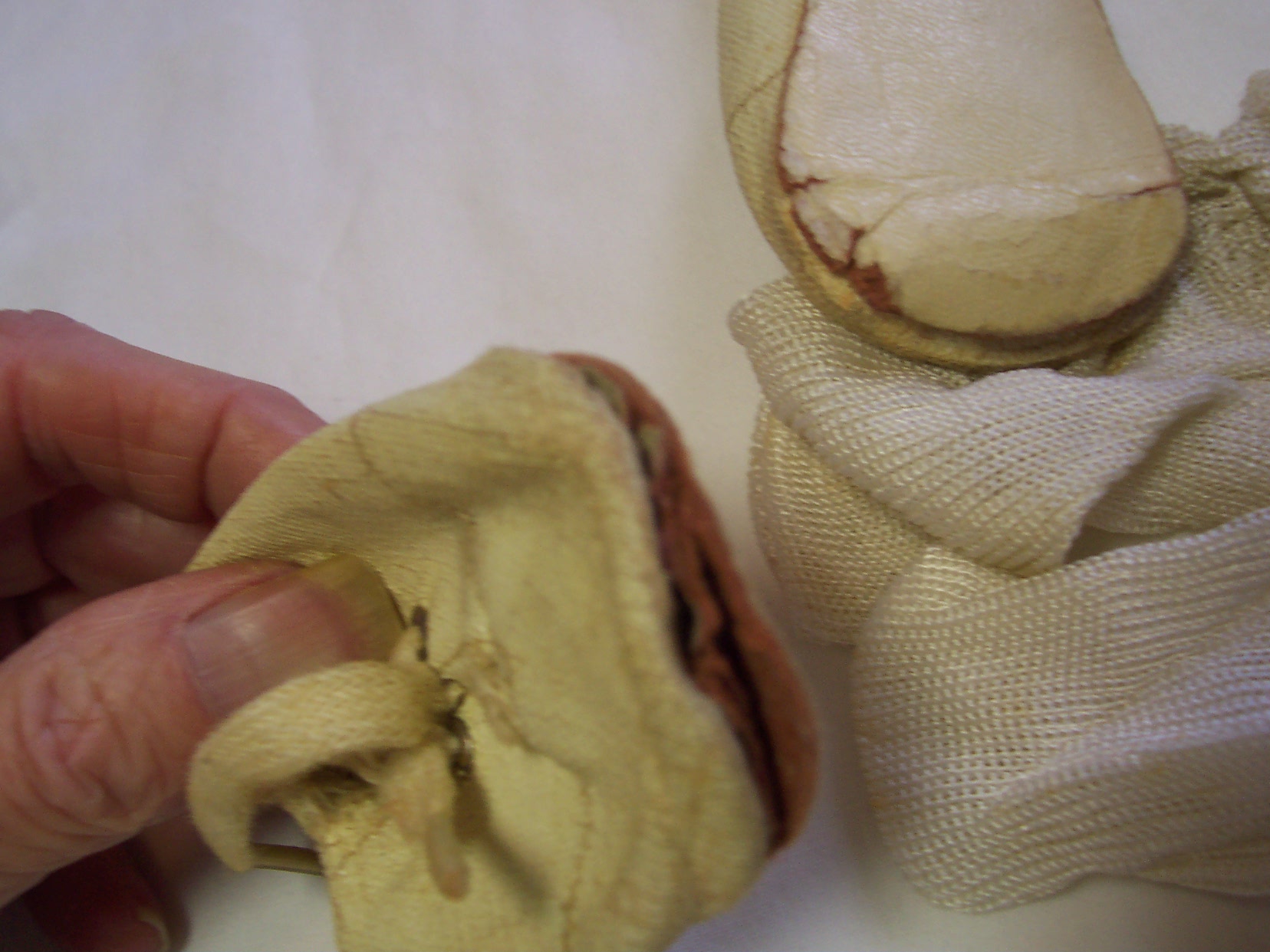 Doll Shoes and Socks Vintage oil cloth