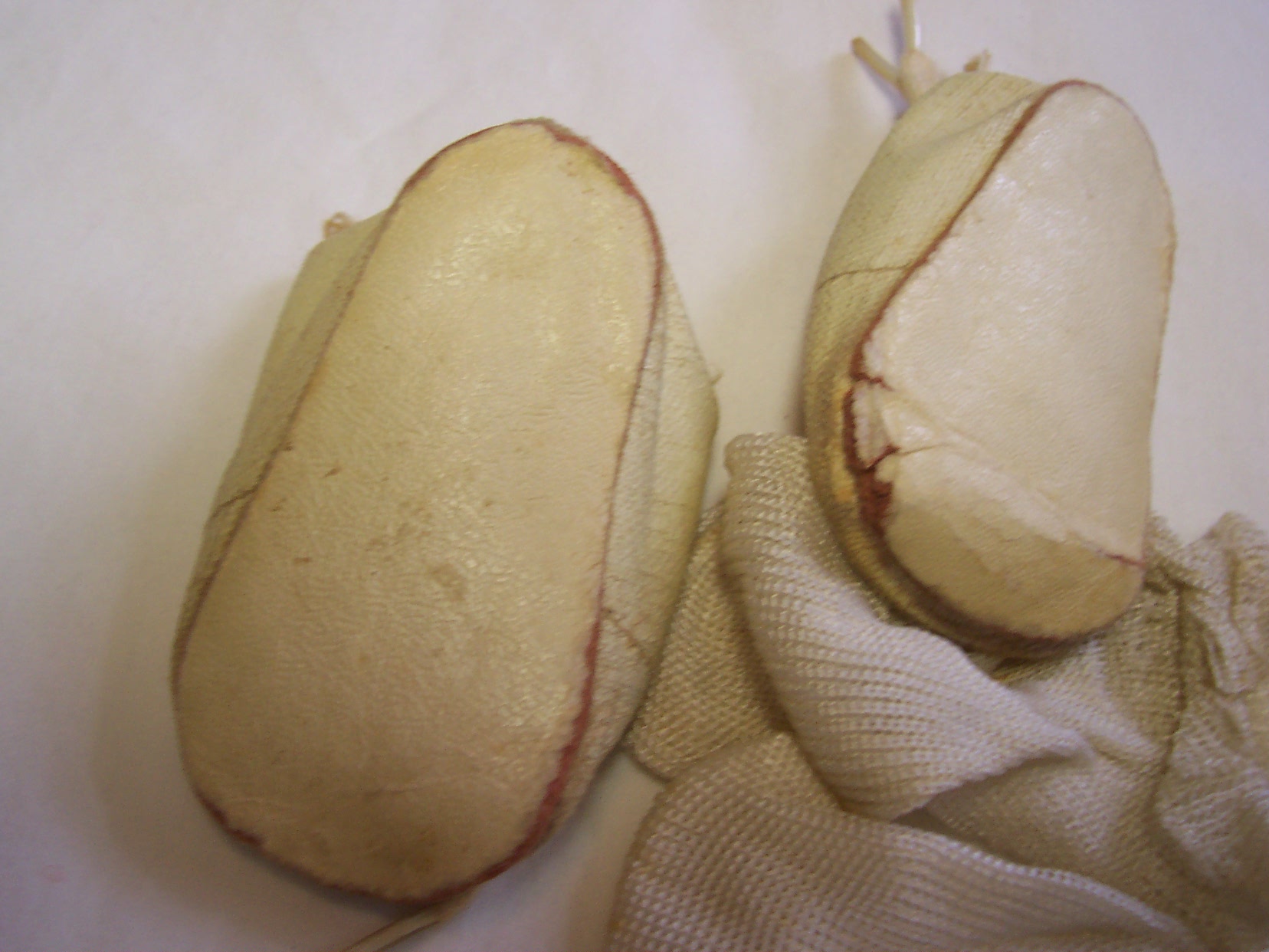 Doll Shoes and Socks Vintage oil cloth