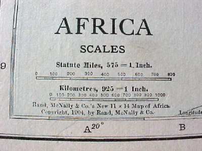 Map Africa & South Africa 1912