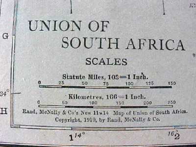 Map Africa & South Africa 1912