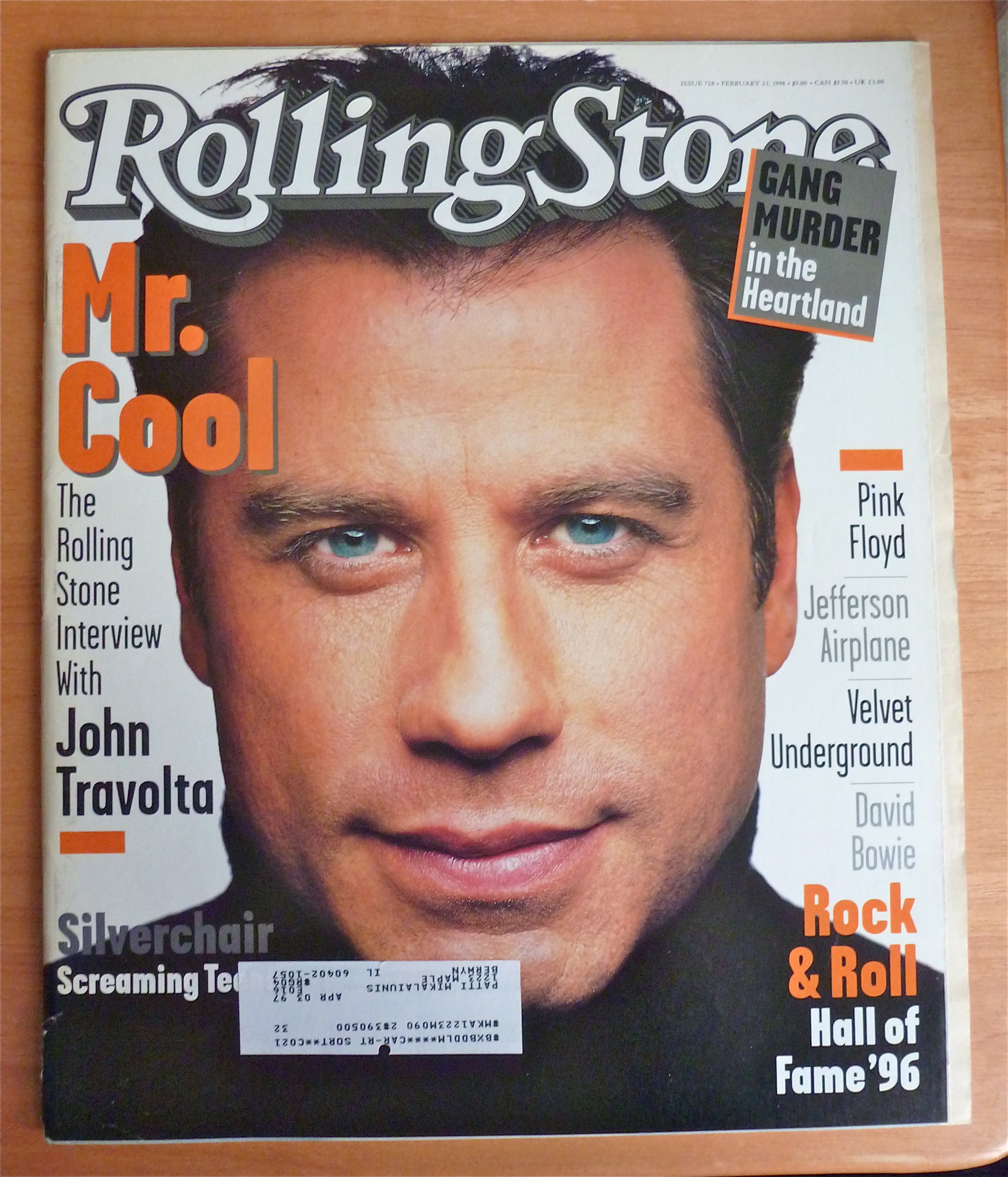 Rolling Stone Magazine February 22, 1996 John Travolta