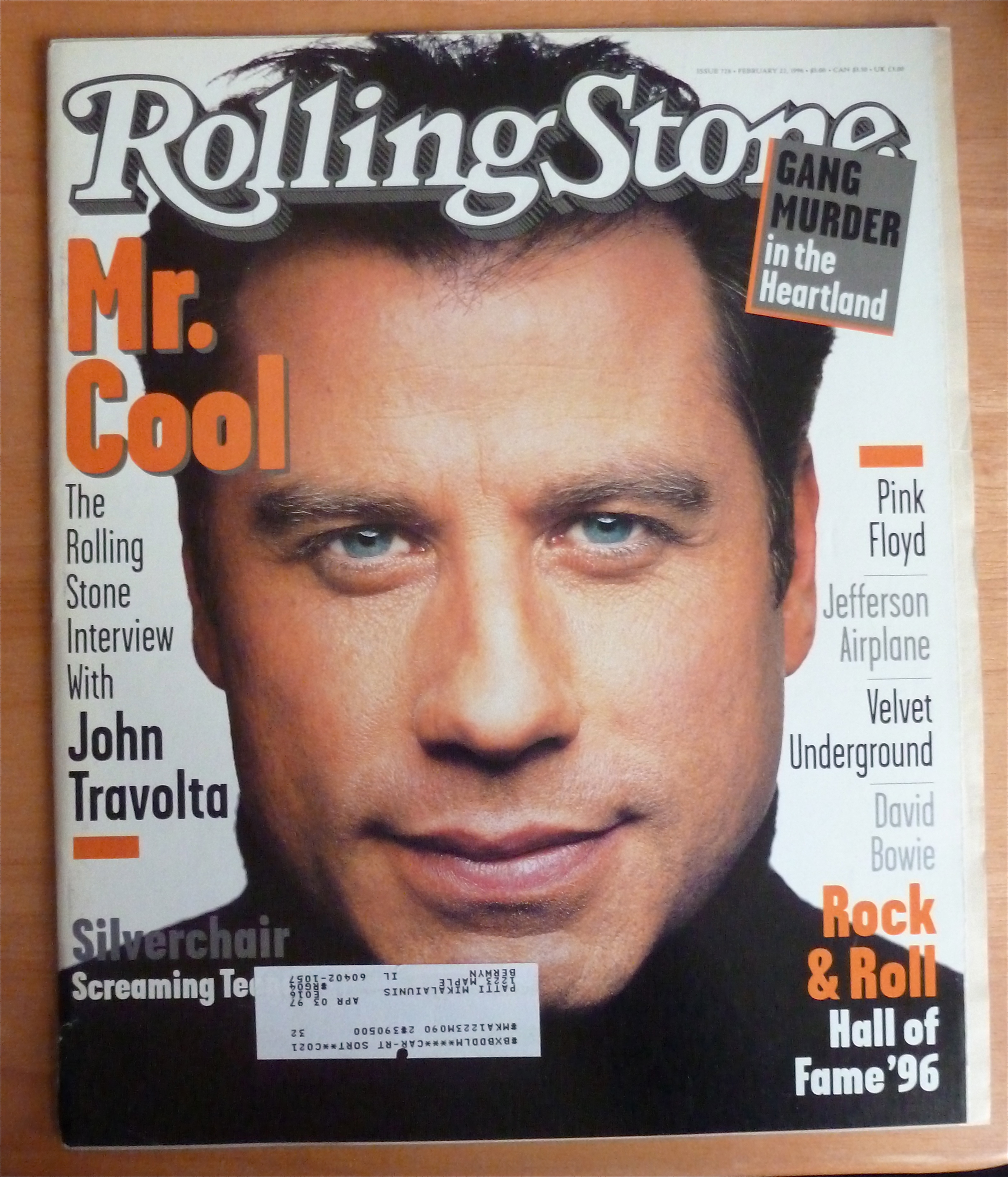 Rolling Stone Magazine February 22, 1996 John Travolta