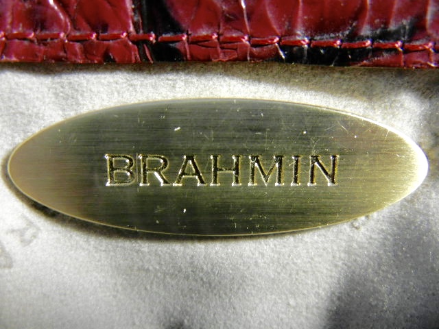 Brahmin Red Russet Trina Leather Handbag