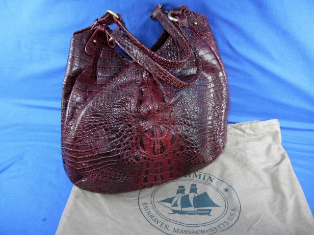 Brahmin Red Russet Trina Leather Handbag