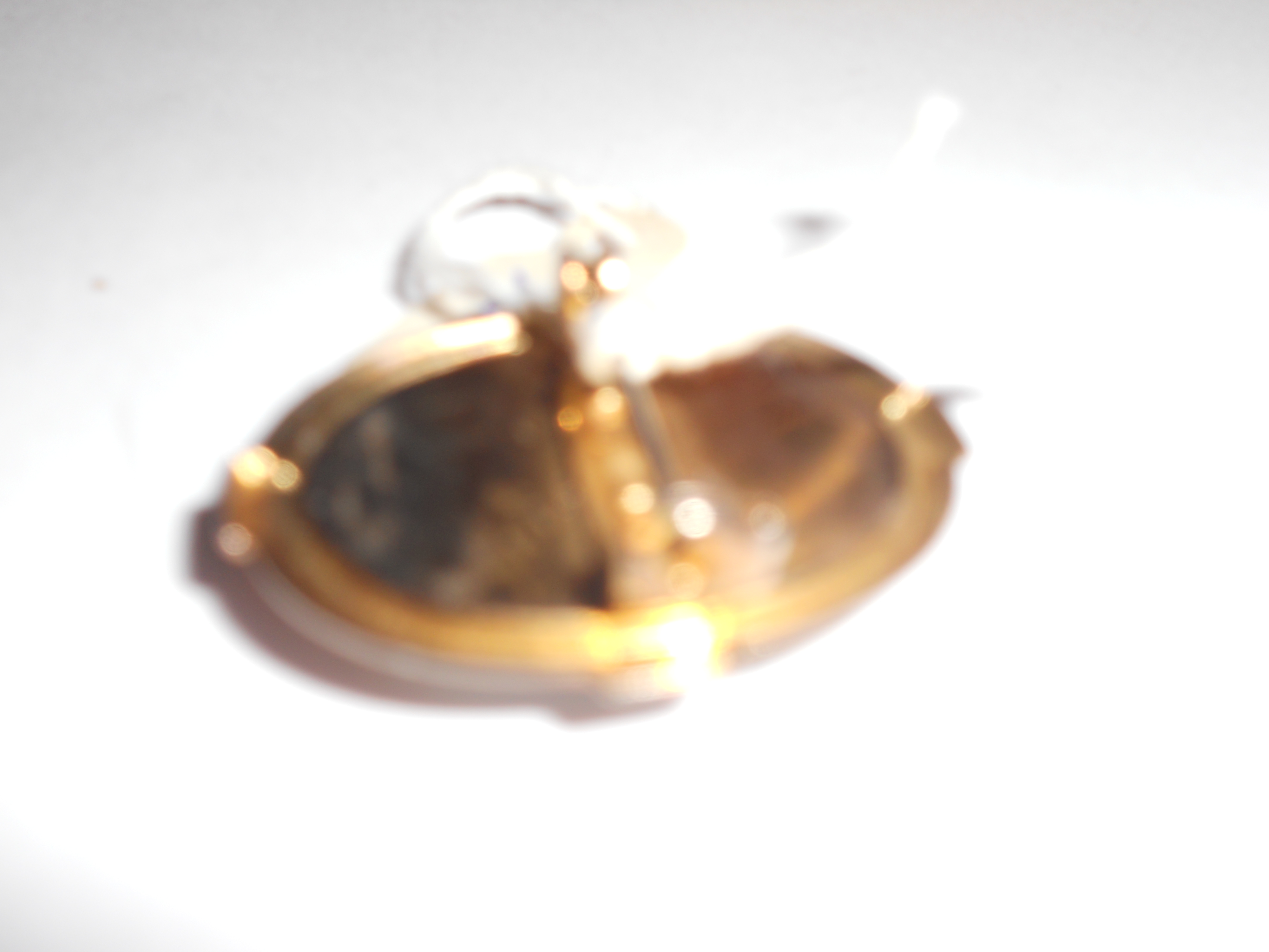 Cameo Pin light blue or gray background gold