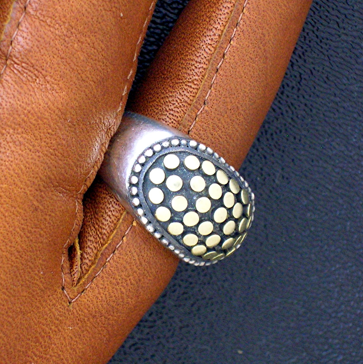 Ring Sterling Silver Gold John Hardy Style