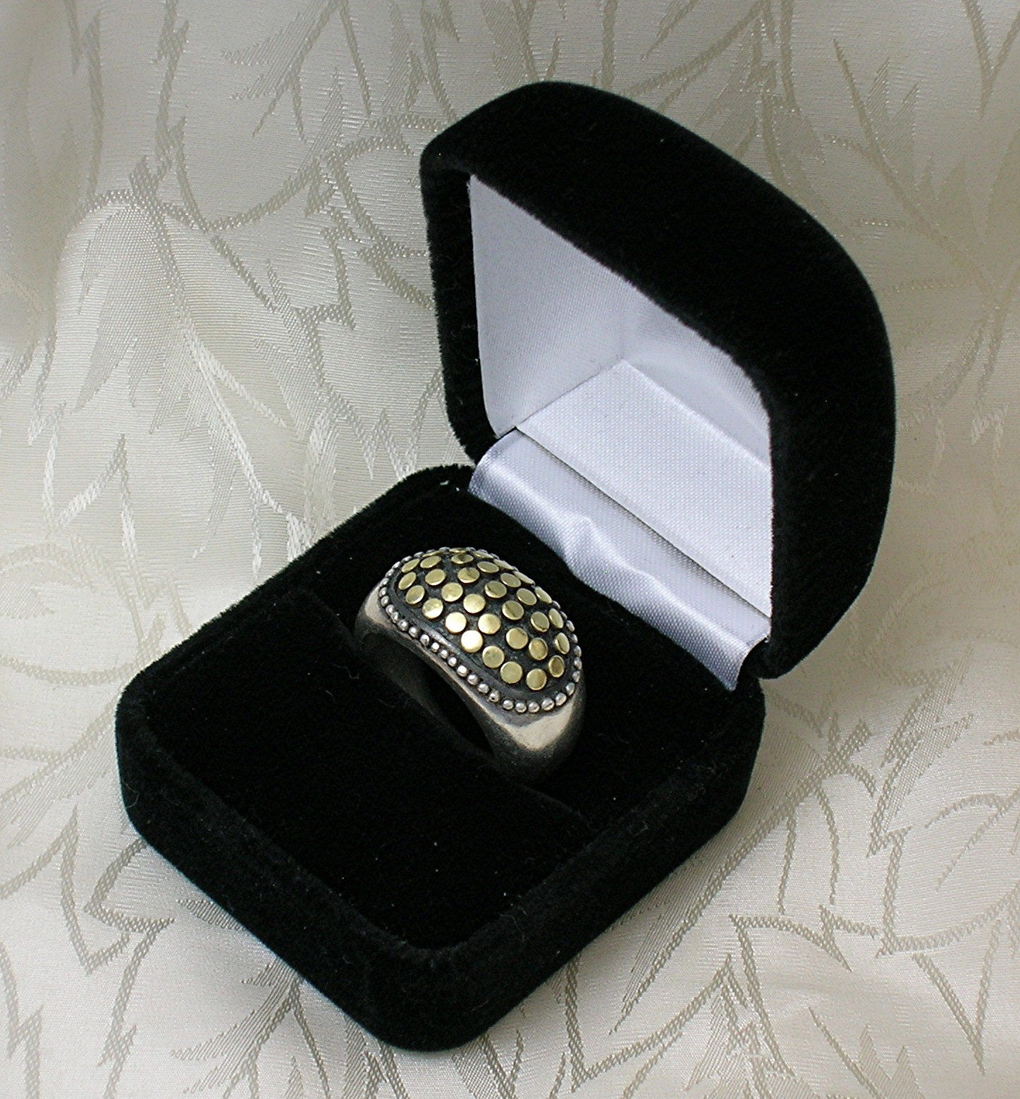 Ring Sterling Silver Gold John Hardy Style