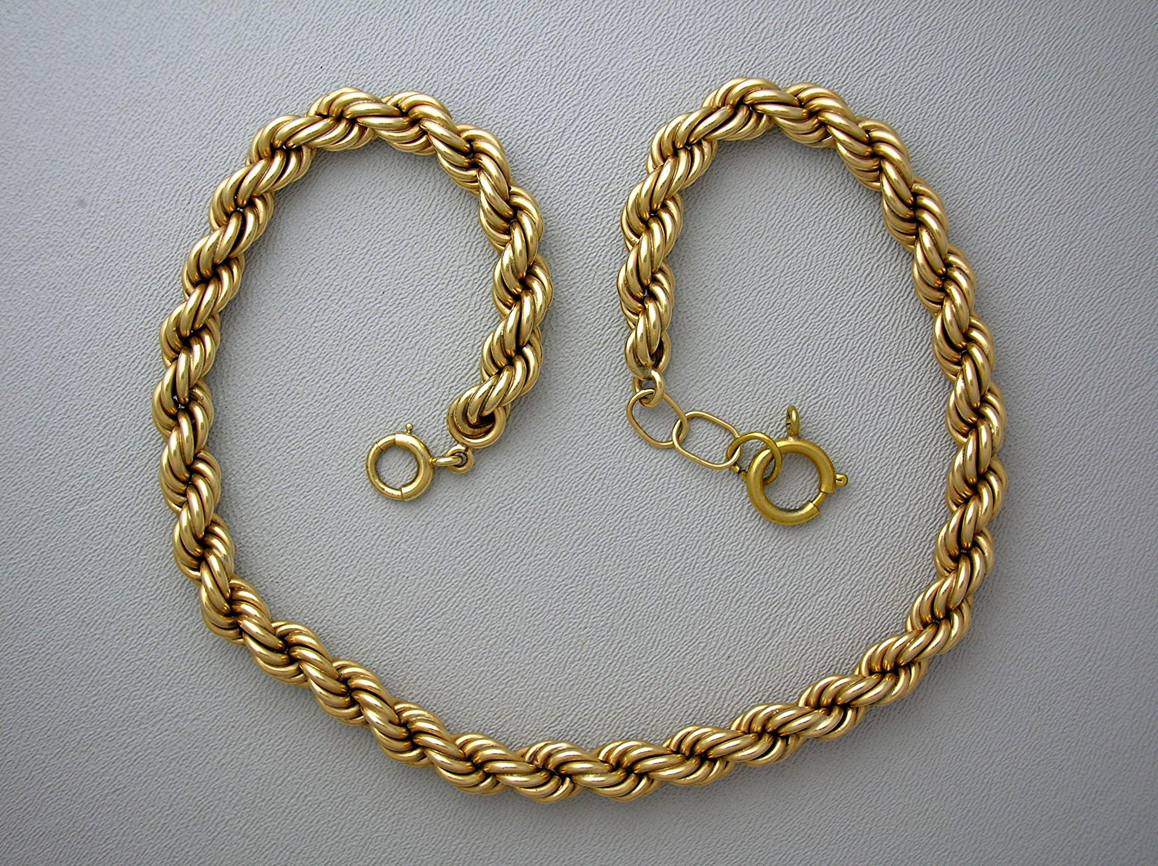 14K Yellow Gold Rope 44.7 grams Necklace