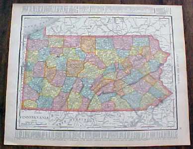Map Pennsylvania & Philadelphia 1912