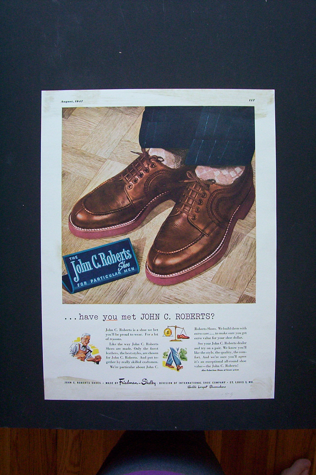 1947 John C. Roberts Shoes with a Pair of Shoes