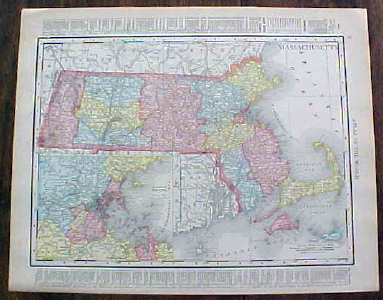 Map Vermont Massachusetts 1912