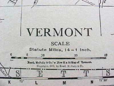 Map Vermont Massachusetts 1912