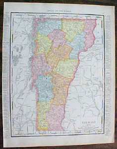 Map Vermont Massachusetts 1912