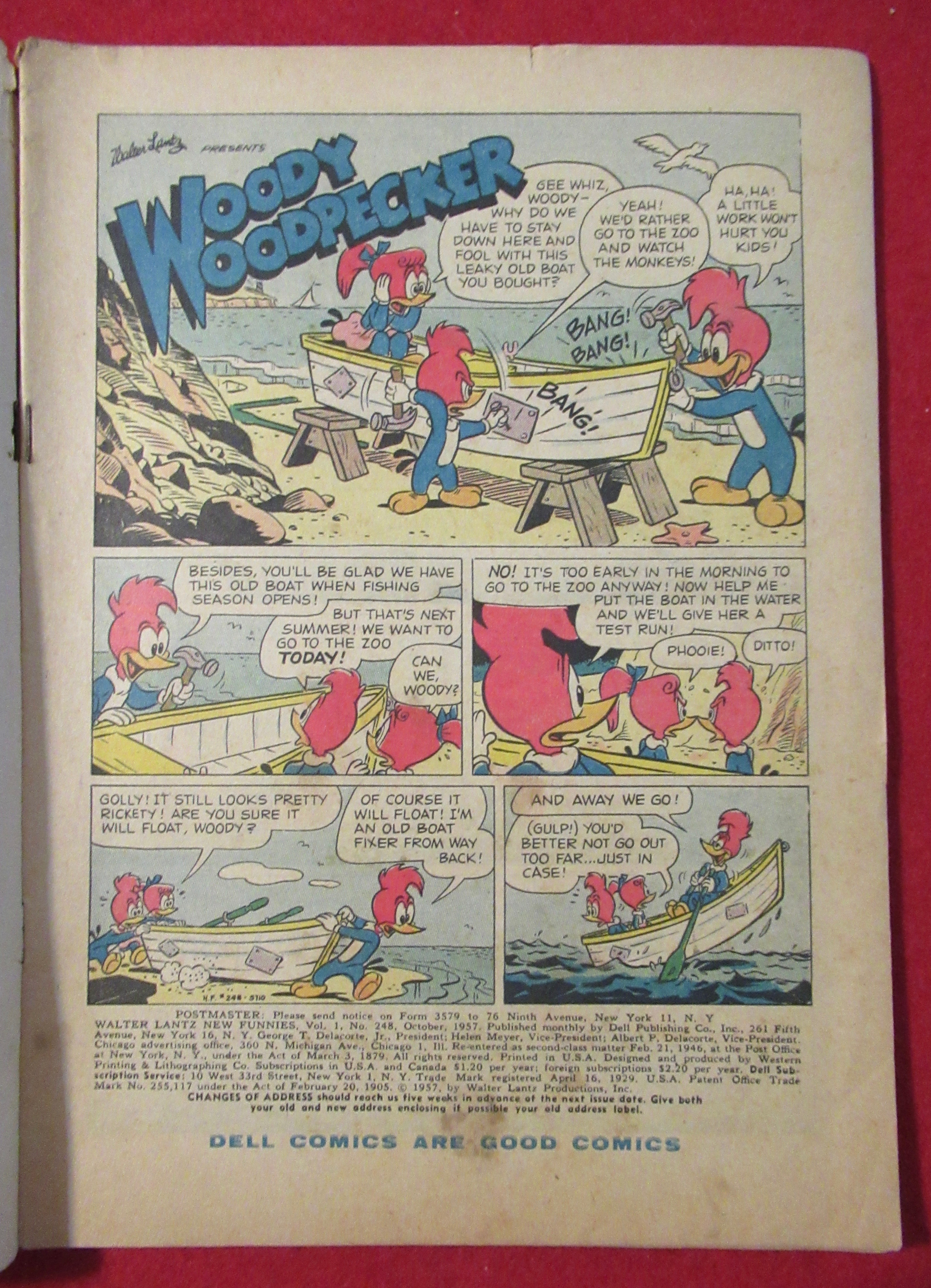 New Funnies Comic October 1957 Woody, Andy & More
