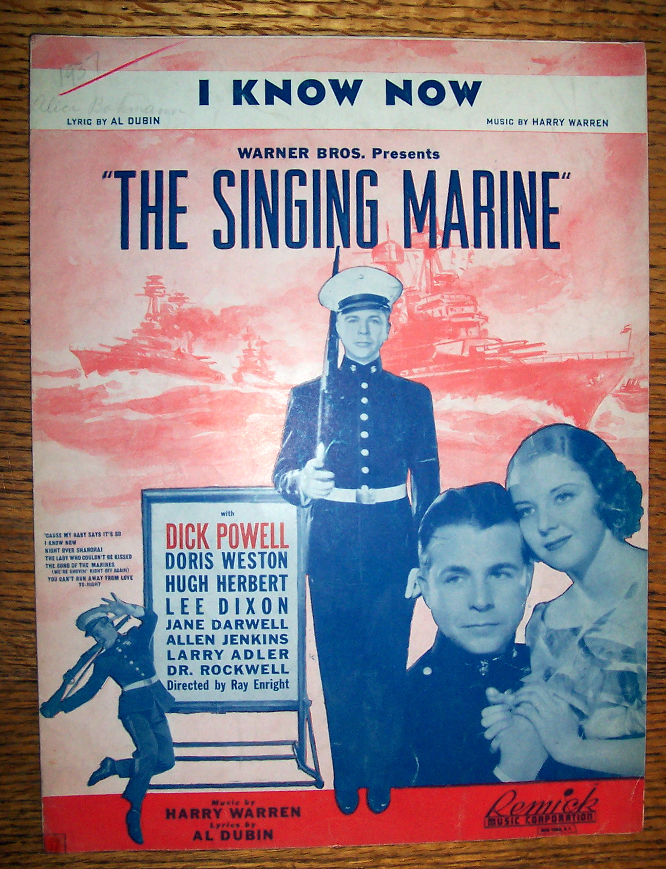 Sheet Music For 1937 I Know Now