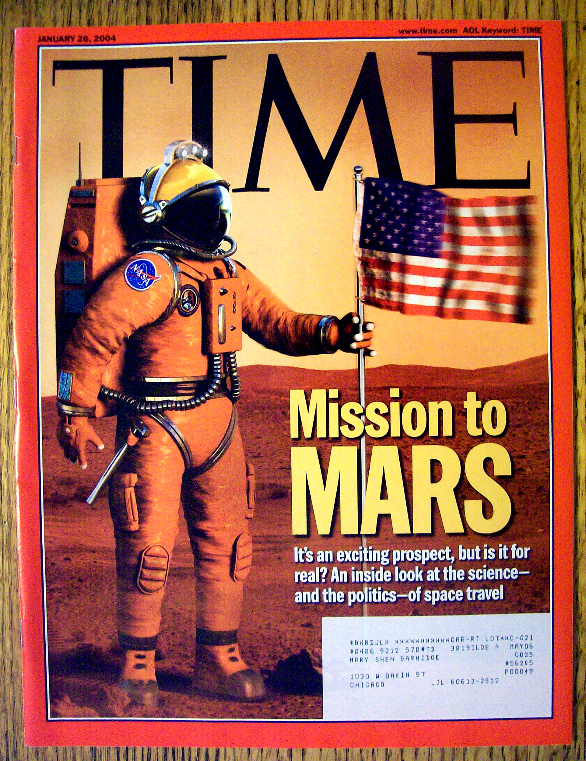 Time Magazine January 26, 2004 Mission To Mars