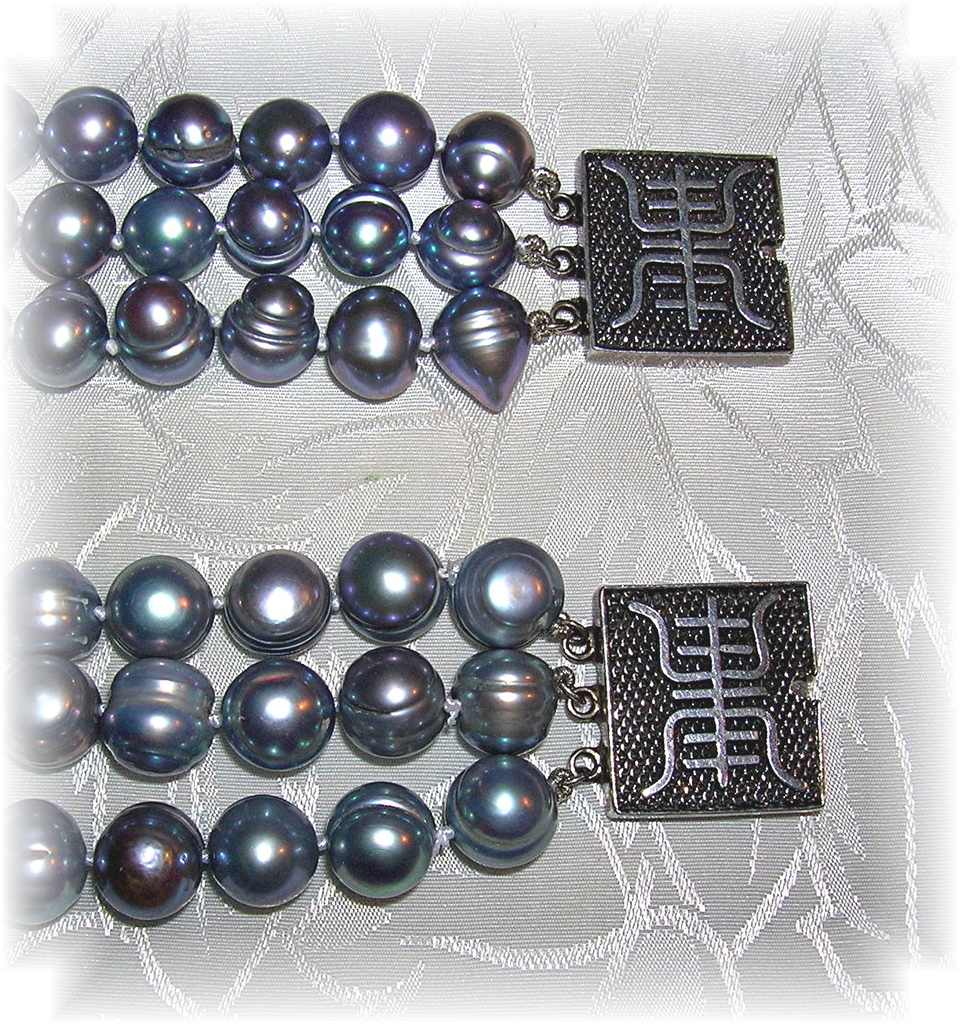 Baroque Grey Pearl Sterling Silver Bracelet