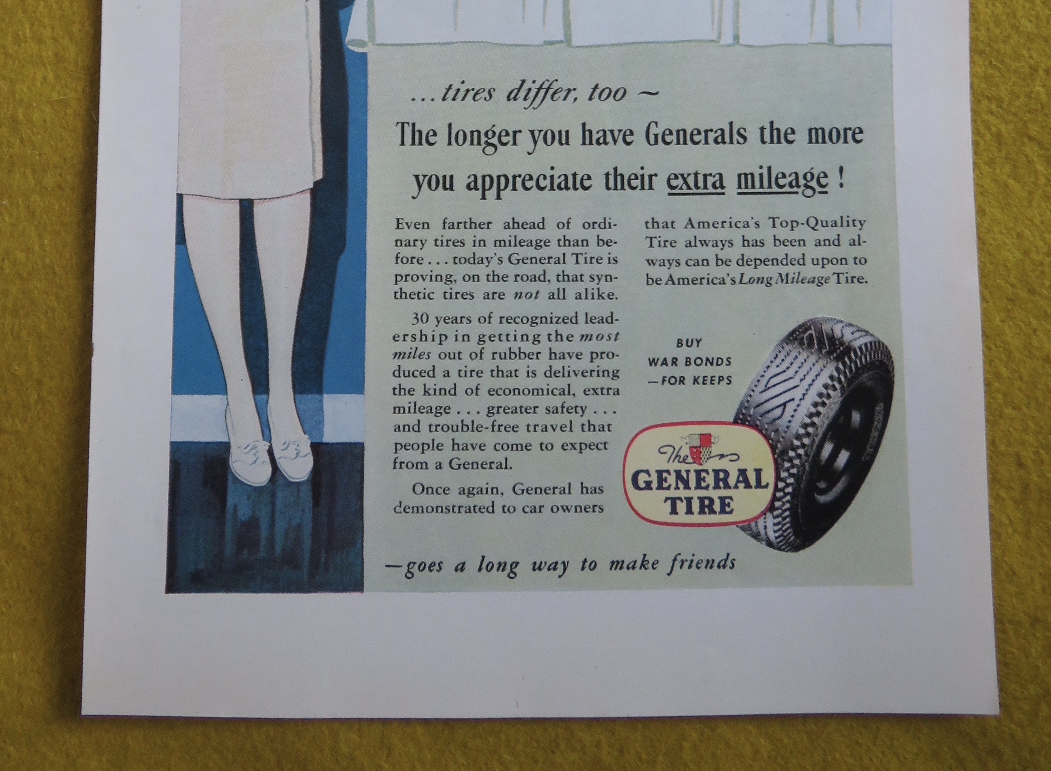 1945 General Tires with a Nurse & Three Babies