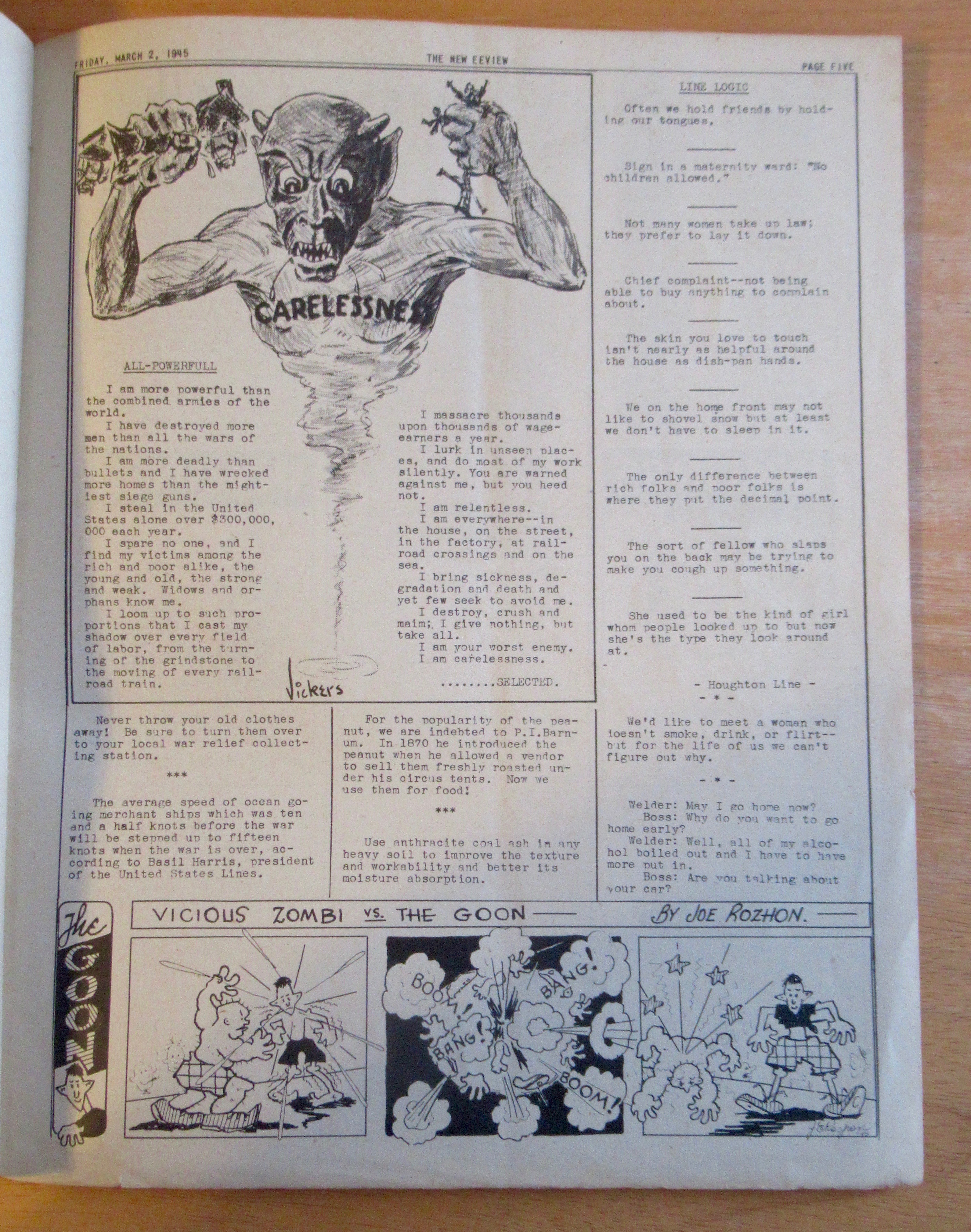 Original March 2, 1945 New Review Newsletter