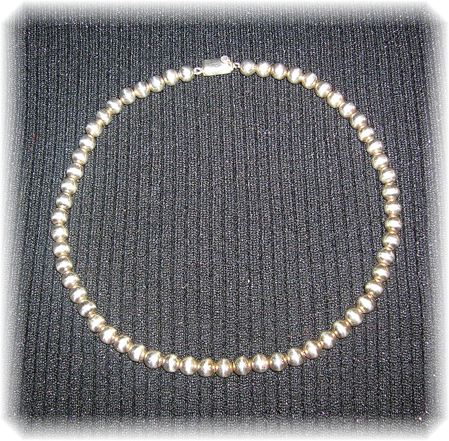 Necklace Sterling Silver Beads 6.5mm