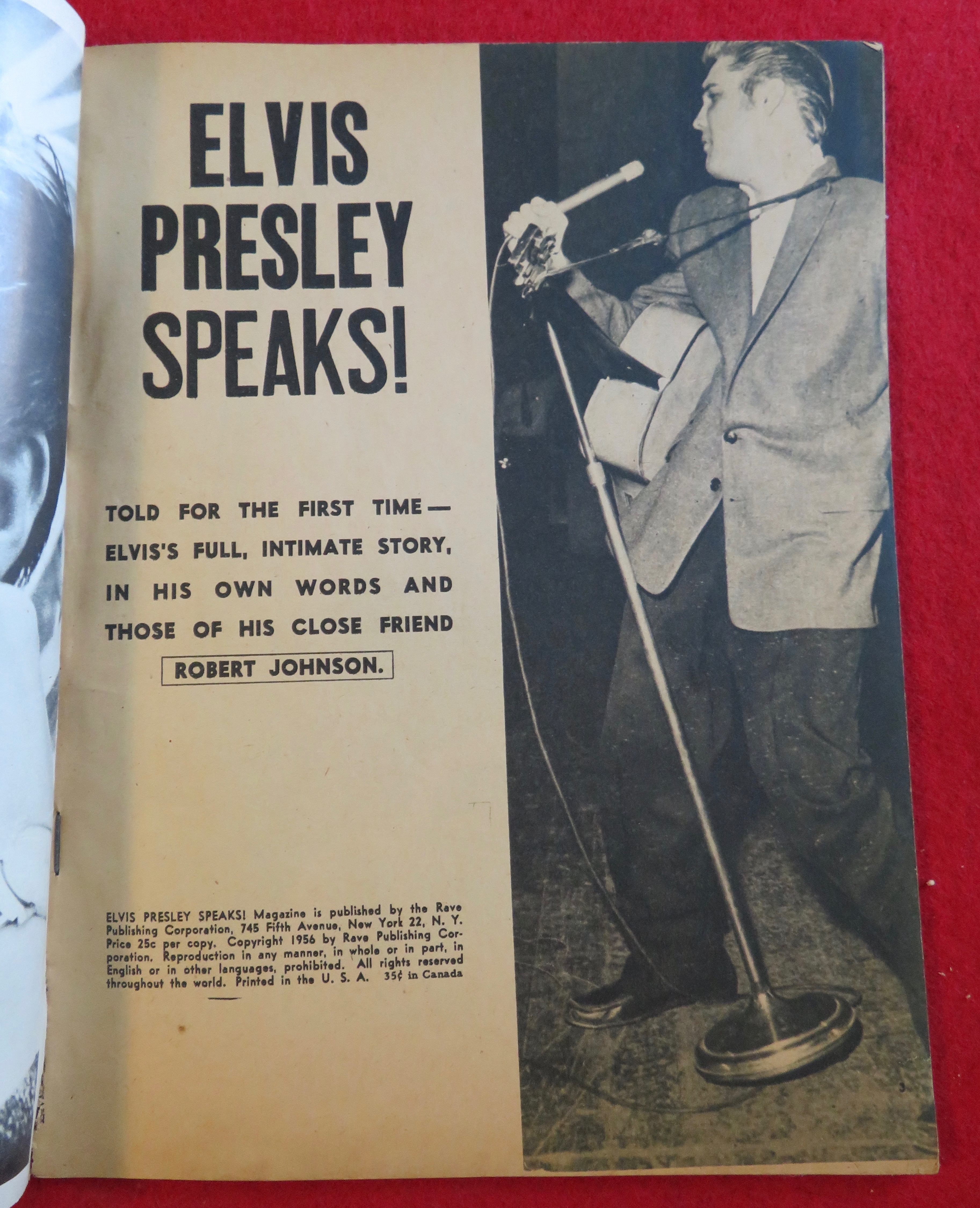 Elvis Presley Speaks Magazine 1956 His Own Story
