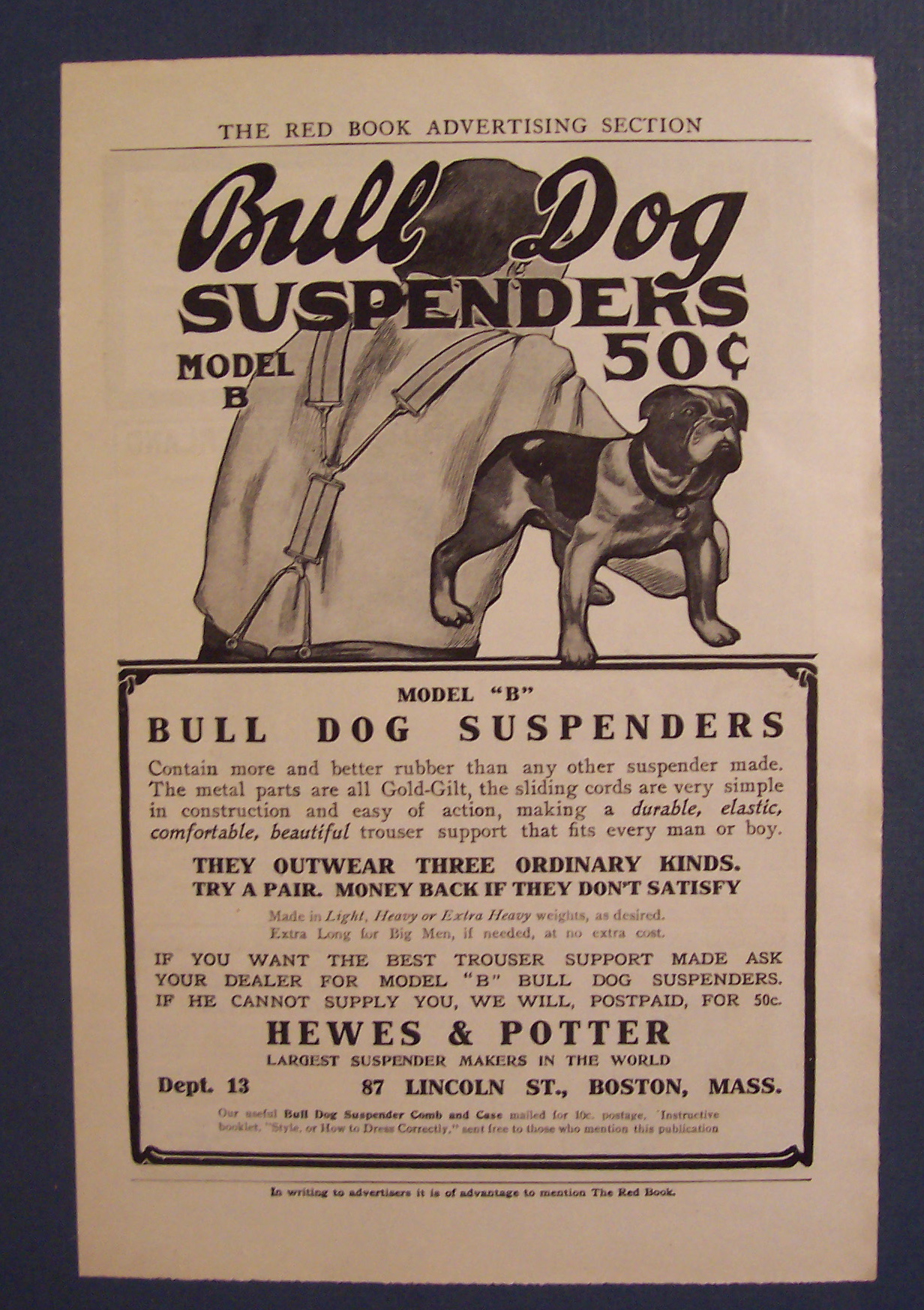 1907  Bull Dog Suspenders