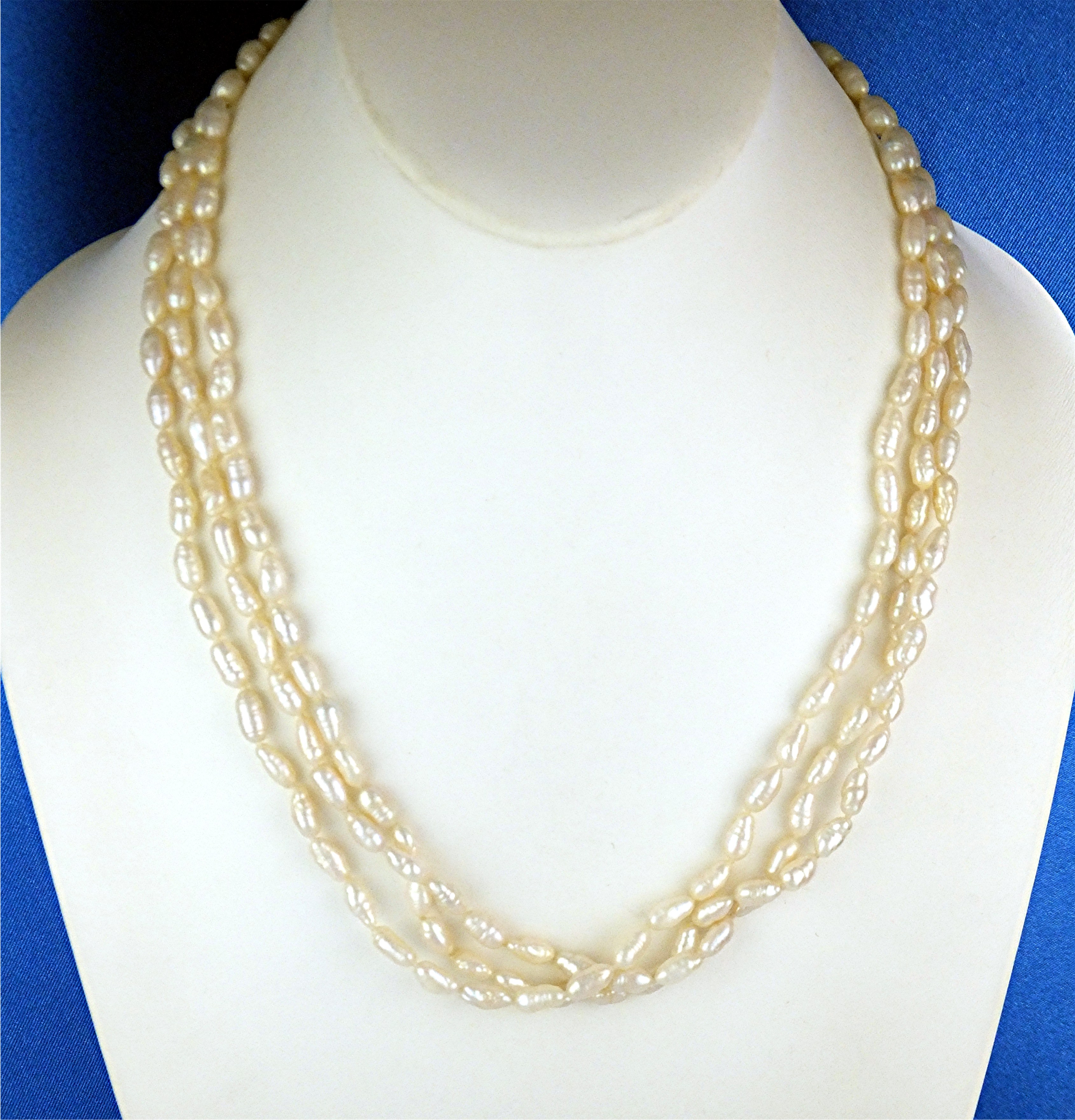 Necklace Freshwater Pearls Sterling Silver Clasp