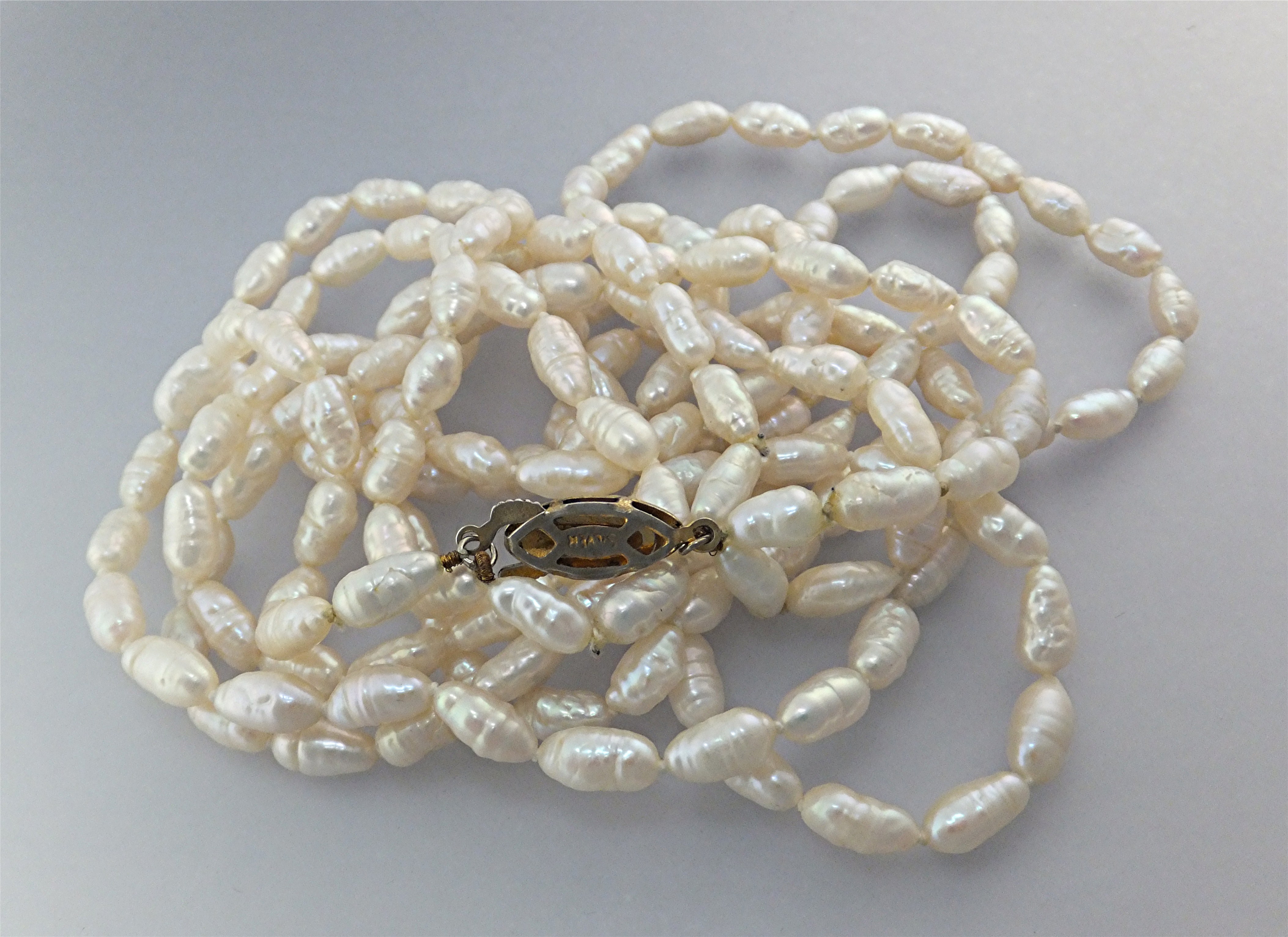 Necklace Freshwater Pearls Sterling Silver Clasp