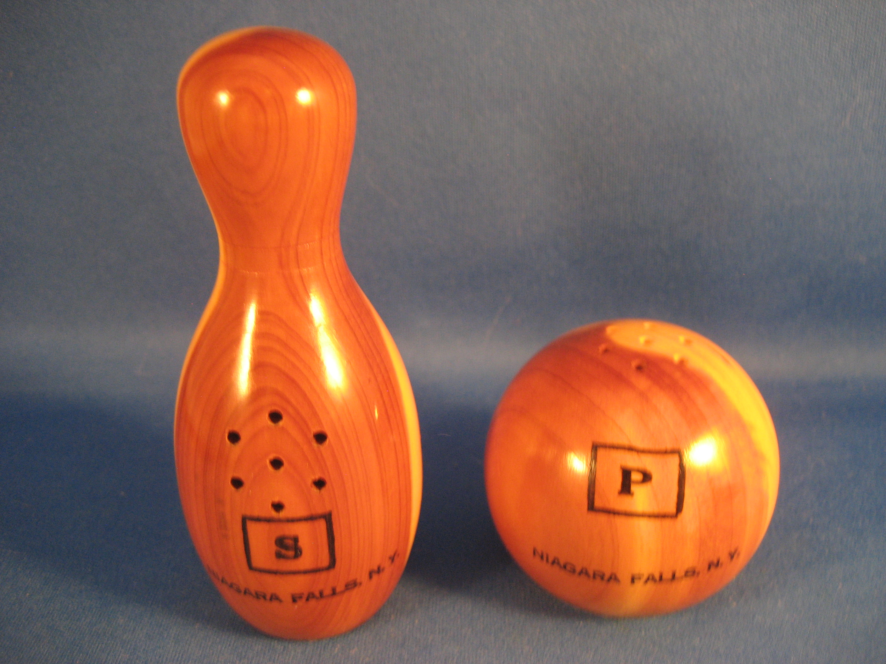 Bowling Pin and Ball Salt and Pepper