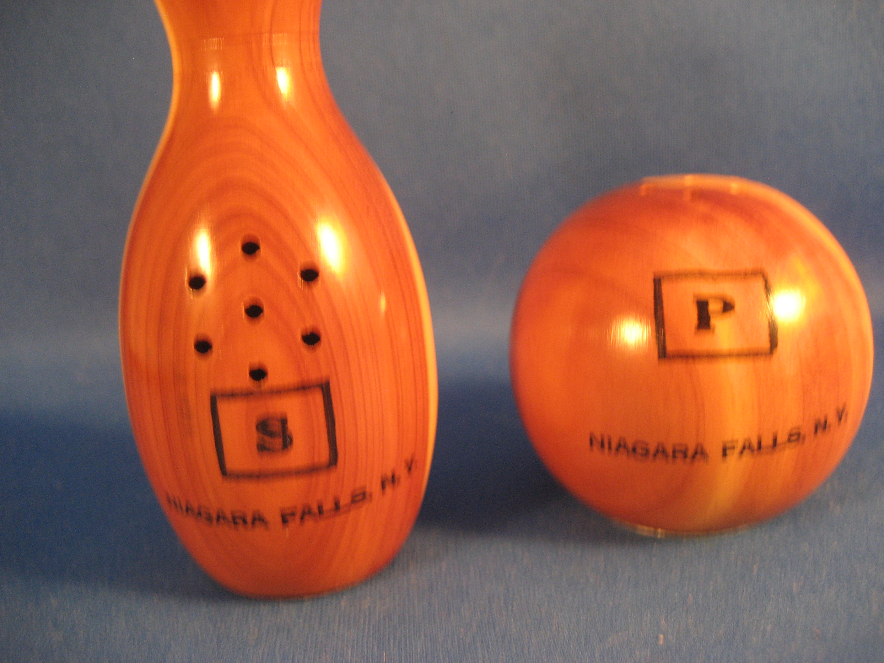 Bowling Pin and Ball Salt and Pepper