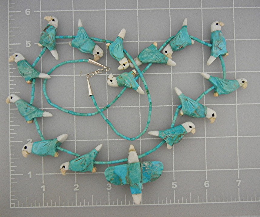 Fetish Birds Matt Mitchell Turquoise Hand Carved  USA